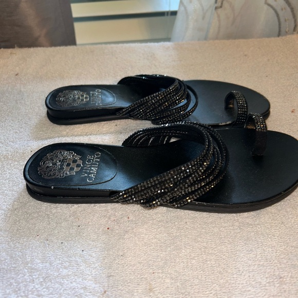 Vince Camuto Women's Black Rhinestone Size 5 1/2 Slip-on
Sandals - Picture 3 of 6